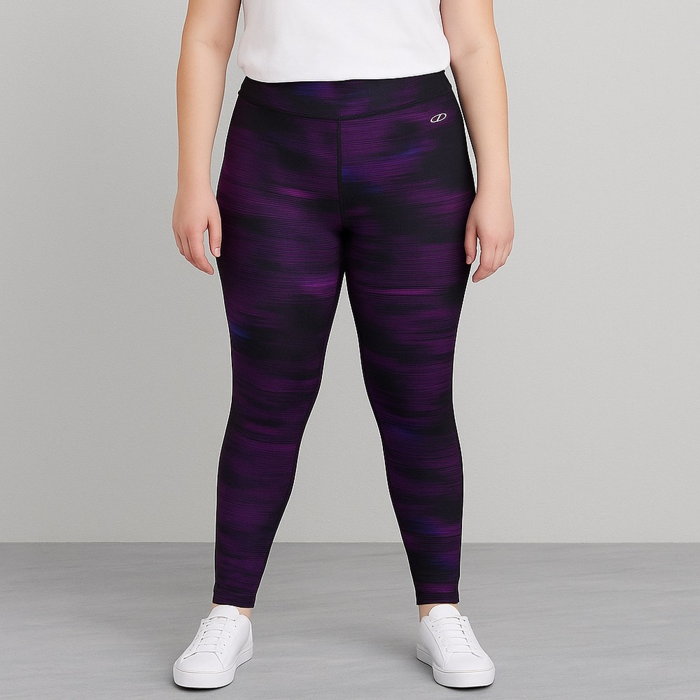 C9 by Champion Purple Black Galaxy Print Leggings Girls XL (14–16)